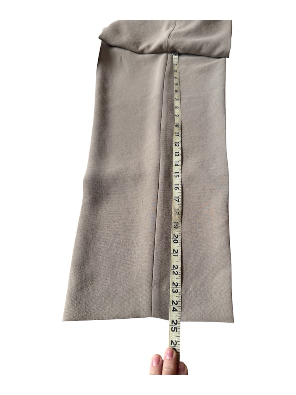 Aritzia Wilfred cropped high rise Wide-Leg Trousers in Nomad Taupe contest NWT - Picture 7 of 7